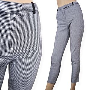 Topshop Black & White Houndstooth Slim Pants